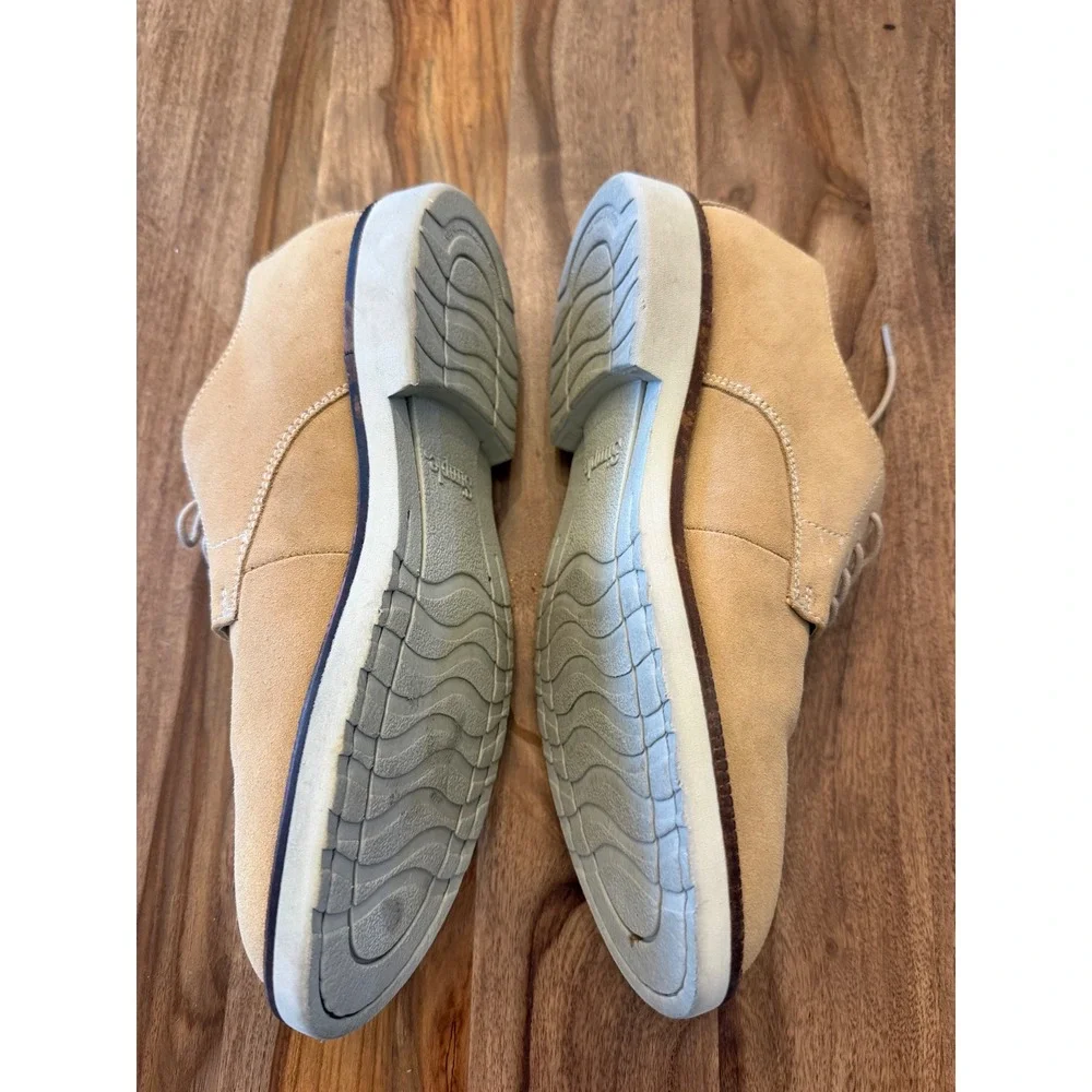 Simple Shoes Iconiclat Mens 8M Tan Suede Leather Oxford Derby Casual Shoes